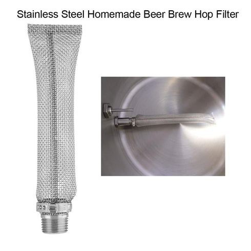 Fdit 304 Grade Stainless Steel Mesh Filter, 12inch/6inch Beer Brew Hop Strainer Tool for Mash Tun 1/2"(6inch)