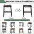 Set 2 Counter Bar Stool Cover Rectangle of Waterproof PU Height Bar stools Slipcovers Saddle Stool Slipcover Bench Seat