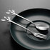 AnSaw Elegant Silver Leaf Coffee Spoons - 10-Piece Mini Stainless Steel Espresso & Dessert Tea Spoons, 4.7"