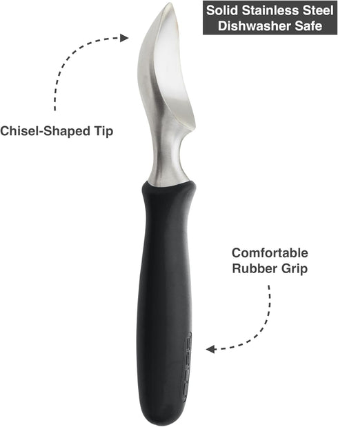 BALCI Heavy Duty Ice Cream Scoop - Stainless Steel Icecream Scooper with Non-Slip Grip - Dishwasher Safe - Black