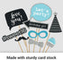 Fully Assembled Sweet 16 Birthday Photo Booth Props - Set of 30 - Teal Blue & Silver Selfie Signs with Real Glitter