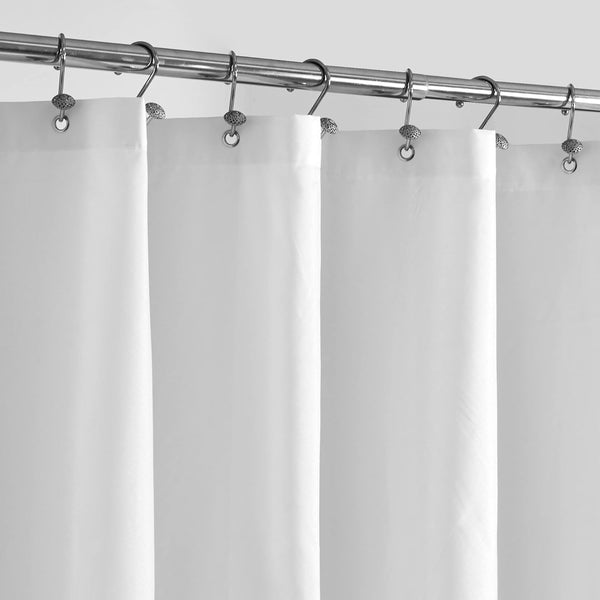 ALYVIA SPRING Extra Long Fabric Shower Curtain Liner, Waterproof 72" x 84", Soft & Lightweight with Magnets