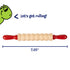 2 Set 6 7.25 inches READY LEARN Mini Textured Wooden Rolling Pins | of | | Turning Handles | Rollers for Kids' Dough