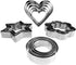 Metal Cookie Cutters Set - 20 Round Heart Flower Star Cookie Cutters for Baking, Stainless Steel Mini Molds