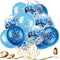 BEISHIDA 1st Boy Happy Birthday Decorations, 12 Inch Large Navy Blue Confetti Balloons, Perfect for Baby 1st Birthday