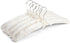 Amber Home 5 Pack 17 Inch Large Ivory Satin Padded Hangers, Anti Slip Cushioned Hangers for Women's Clothing