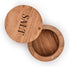 Acacia Wood Round Condiment Pot with Magnetic Swivel Lids, "Salt" Engraved for Kitchen Countertop, 3.5” x 3.5” x 2.5”