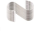 Premium 10-Pack Larger Round S Shaped Hooks, Polished Stainless Steel, Hangers for Kitchen, Bathroom, Garden