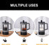 YOLIFE 21oz French Press Coffee Maker - Grey and Black Heat-Resistant Borosilicate Glass with 4-Level Filters