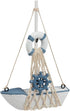 Sailboat 4 Pack, 4.4 6.8 1.25 Sailboat Juvale Mini Wooden Models for Nautical Decor - x x in, Blue & White - Coastal