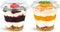 50 Pack 9 oz Plastic Dessert Cups with Lids, Small Plastic Yogurt