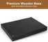 Small Kitchen Utensils Drawer Organizer, Black Wooden Flatware Tray, Silverware Divider for Fork Spoon Holder in Drawer