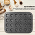 Muffin Pans, 24 Cups Nonstick Steel Cupcake Pan, Black Bakeware for Mini Muffin Tins and Baking