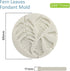 2PCS Succulent Fondant Mold - Fern Leaf Silicone Molds for Cake Decoration, Gumpaste 3D Molds for Cupcakes