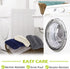 Washable Bath Mats White Rugs for Bathroom - Chenille Anti-Skidding Quick Dry Kitchen Mats, 20" W x 32" L