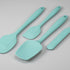 4 Piece Silicone Spatula Set, Flexible Heat Resistant Non-scratch Rubber Spatulas with Stainless Steel Core, Aqua Sky