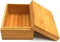 Zhou Bamboo Natural Storage Box with Cover, Unpainted Wooden Gift Box, 6.3x4.72x2.76 inch