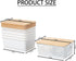PENGKE 6 Pack Plastic Storage Bins with Lid, Stackable Organizing Container Baskets for Shelves, Drawers, and Office
