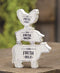 Hearthside Farmhouse Animal Wood Shelf Sitter Stack - Set of 3 - Cow, Pig, Chicken - Country Distressed Decor