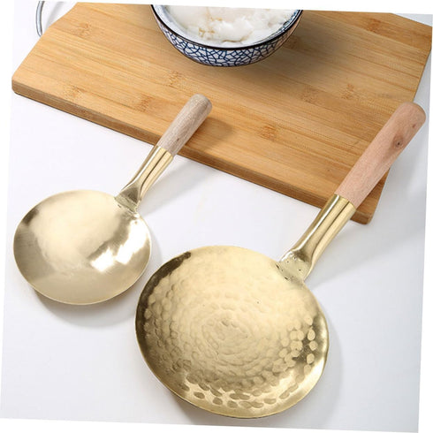 Tofu Brain Shovel Rice Spoon Rice Paddle Spoon Rice Spatula Tofu Shovel Skimmer Ladle Beans Scoop Rice Maker Paddle Japanese Rice Ladle Rice Ball Paddle Asia Copper Brass
