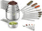 Wildone Measuring Cups & Spoons Set of 21 - 7 Stainless Steel Nesting Cups, 8 Measuring Spoons, 1 Leveler & 5 Mini
