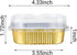 EUSOAR Cupcake Liners with Lids, 8oz 50pcs Gold Aluminum Foil Square Baking Cups Disposable Ramekins Tins for Muffin Pie Lava Cakes Flan Quiche, for Wedding Birthday Christmas Party