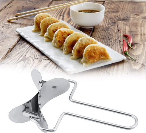 Stainless Steel Dumpling Wrapper Skin Dough Cutter, Circle Roller Ravioli Maker Kitchen Accessories