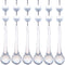 H&D 10pcs 5.3" Crystal Raindrop with Octagon Beads Chandelier Prisms Pendants Lamp