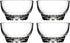 BOHEM'S Clear Glass Bowls Set of 4, 9.5 oz Small Serving Bowls for Dessert, Snack, Cereal, Fruit, Ice Cream