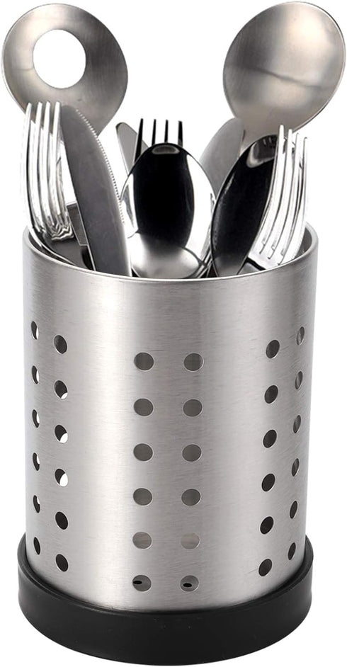 TOPZEA Set of 4 Kitchen Utensil Holder - Stainless Steel Cooking Utensil Organizer, Flatware Holder