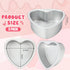 Mifoci 3 Pieces Heart Shaped Cake Pans, Aluminum Cake Pans for Baking DIY, Silver, 5.7 Inch