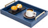 Decorative Coffee Table Ottoman Trays Modern Wood Elegant 16"x12" Rectangle Glossy Shagreen