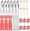 Ymkf Sqqr 30 PCS Seafood Tools Include Crab Crackers, Seafood Scissors, Lobster Sheller, Crab