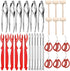 Ymkf Sqqr 30 PCS Seafood Tools Include Crab Crackers, Seafood Scissors, Lobster Sheller, Crab