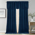 StangH Navy Blue Valances Curtains - Luxury Velvet Tier Curtains for Bedroom, Office Window Dressing