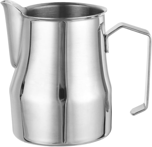 15oz/450ml Stainless Steel Milk Frothing Pitcher Jug with Handle for Home Cafe Bar Restaurant Hotel, Silver