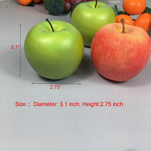12Pcs (6pcs +6pcs Artificial Fruit Fake Simulation Fruit for Home Kitchen Party Photography Prop Wedding Decoration