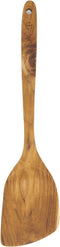 FAAY 13.5” Stir Fry Wooden Spatula for RIGHT Hand, Ergonomic Handle Saute Paddle, High Moist Resistance Golden Teak