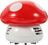 Sewroro Desktop Vacuum Cleaner, Mini Mushroom Shaped Table Dust Vacuum, Portable Corner Cleaner, Battery Operated Red