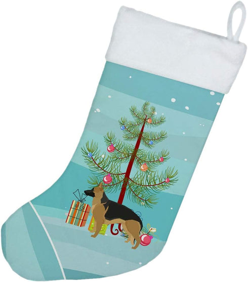 Caroline's Treasures CK3540CS German Shepherd Christmas Tree Stocking, Fireplace Hanging Stockings for Holiday Decor