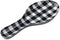 UPware Melamine Spoon Rest, 9.625 Inch Kitchen Utensil Holder for Counter and Dining Table, Gingham Black