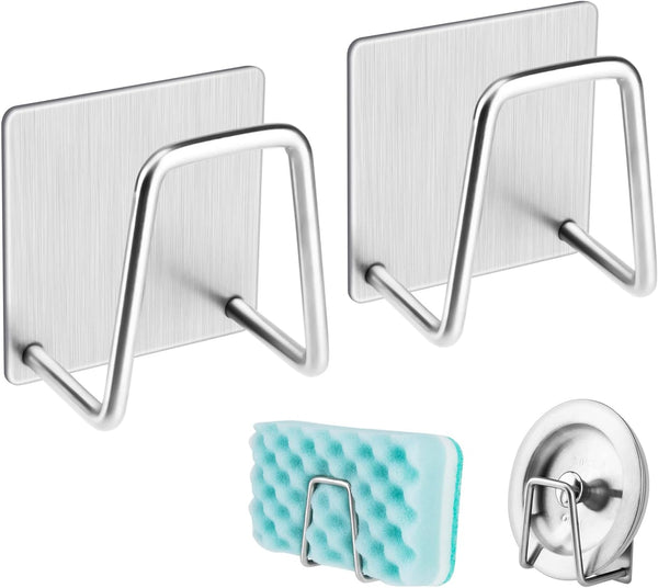 Adhesive Sponge Holder Sink Caddy for Kitchen Accessories - SUS304 Stainless Steel