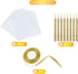 24 Pack Bling Candy Apple Sticks and Bags Kits, Caramel Apple Wooden Skewers, Food Bamboo Decorative Sticks for Treats
