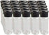 FEOOWV 25Pcs Empty Plastic Spice Bottles Set for Storing Barbecue Seasoning, Salt, Pepper, 75 ml/2.5 oz (Black)