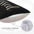 Nice Gift Inspirational Blessed Letters Waist Lumbar Black Cotton Linen Throw Pillow Case for Home Decor