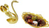 Swan Spoon Set, 7 PCS Mediterranean Mini Spoon Cutlery with Holder, Exotic Luxury Flatware, Gold