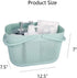 UUJOLY Plastic Organizer Storage Baskets with Handles - Shower Caddy Bins for Bathroom and Kitchen (Blue)