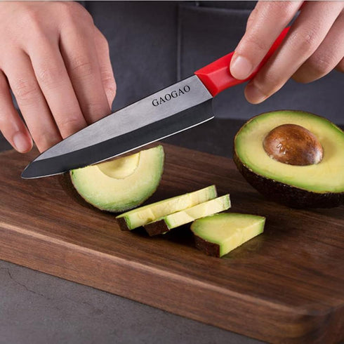 GAOGAO Kitchen Bar Ceramic Steak Knife Set, Super Sharp Knives, 6 Pcs