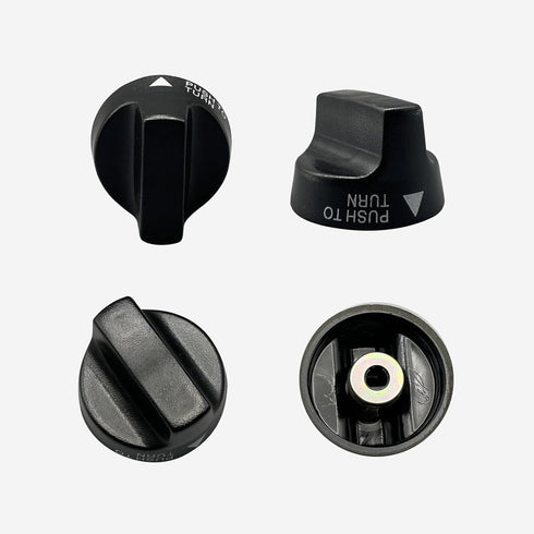 Replacement Burner Knobs for Blackstone Gas Griddle 36" & 28", Black (4 Pcs) - Fits Models 1517 1853 1554 1825 1836