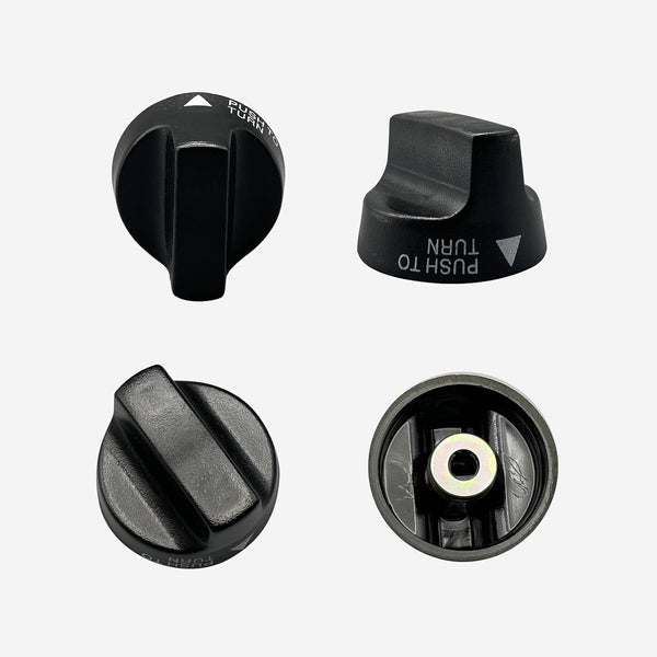 Replacement Burner Knobs for Blackstone Gas Griddle 36" & 28", Black (4 Pcs) - Fits Models 1517 1853 1554 1825 1836